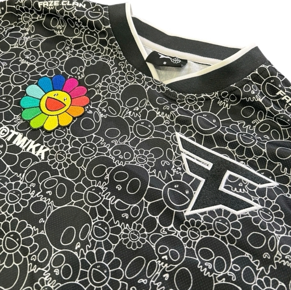 FaZe Clan x Takashi Murakami Jersey FW21 Black - Size Small Street Wear Rare - Picture 3 of 8